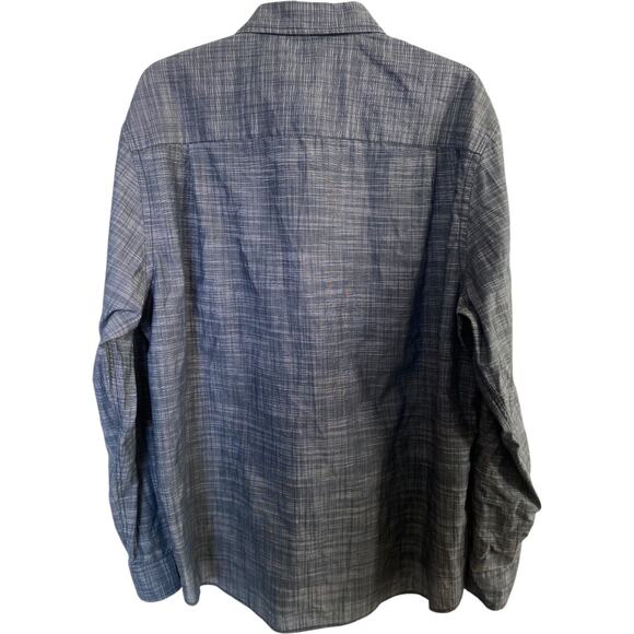 Alfani Long Sleeve Blue Button Down Shirt XL - Picture 2 of 4